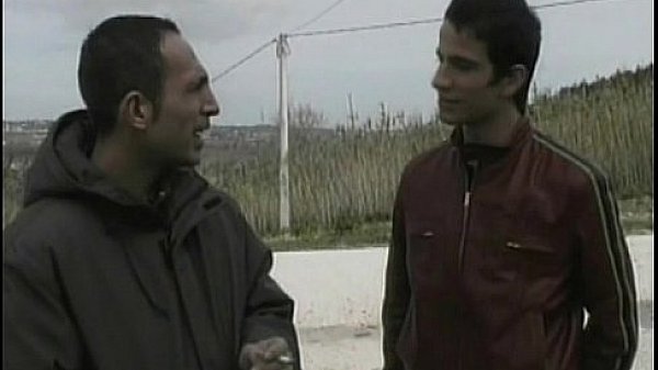 Caring youngster offers oldie to stretch his butt