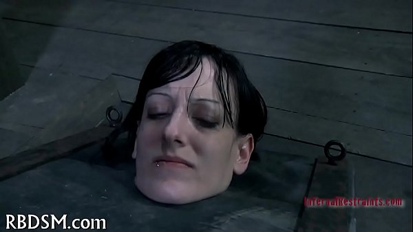 Caged up babe receives satisfying