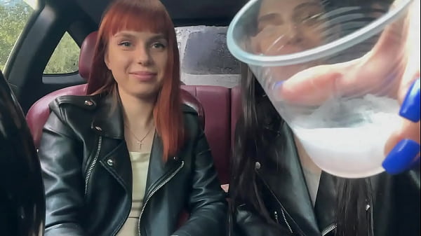 Double Dominant Girls POV Female Domination Spitting In Car  