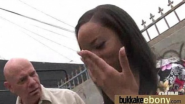 Ebony babe sucks too many white cocks 20