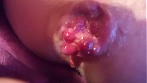 Hot anal dildo action ends with anal creampie