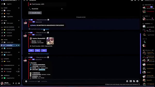 CONSULTAS GRATIS! DC PUXANDO MUITO [ discord.gg/fsQ89cPbxs ]