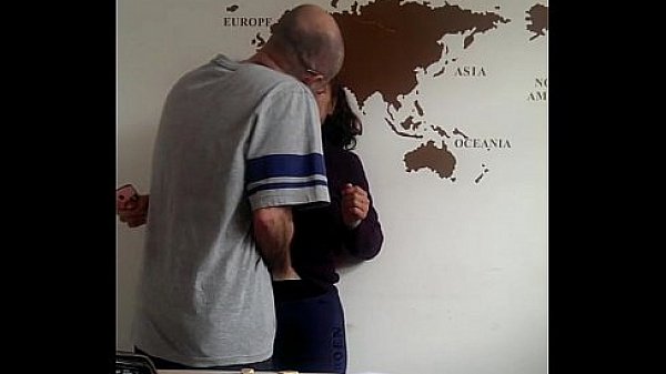 American man and his Chinese wife and a Chinese boy three rows Dongguan