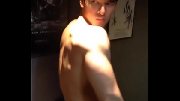 flexing asian dude