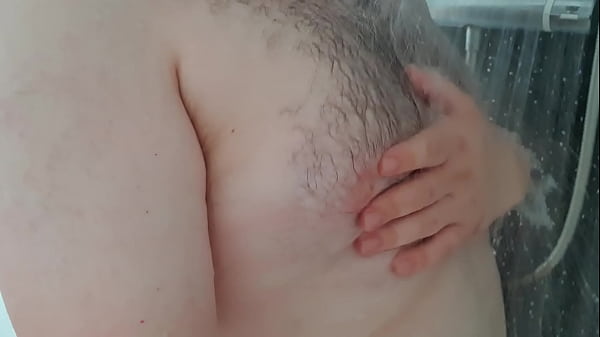 Moobs Getting Wet In Shower