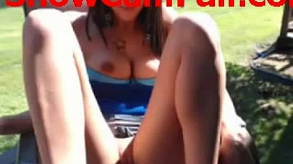 sexy girl cams in her backyard again