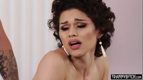Latina tranny banged hard in her tight asshole