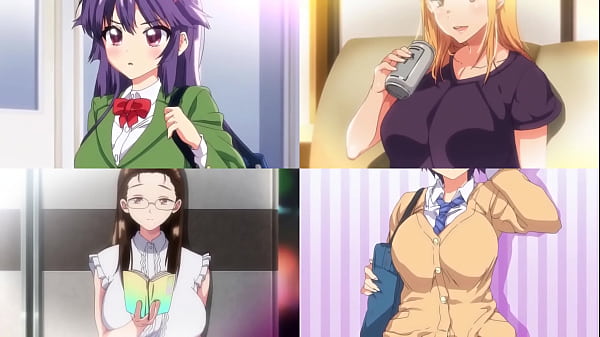 hentai in 4 screen division edited 4 series at same time only good scenes