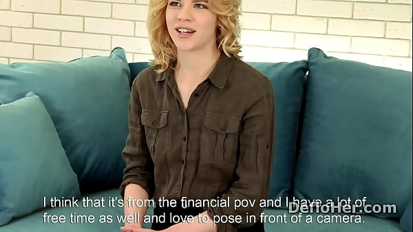 Untouched virgin Sonya Chiksa gives and interview and speaks about her previous masturbation experiences before getting naked and showing her pristine hymen in closeup 