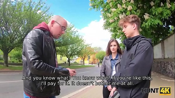 HUNT4K. Hunter gets satisfied by babe because poor couple needs cash  