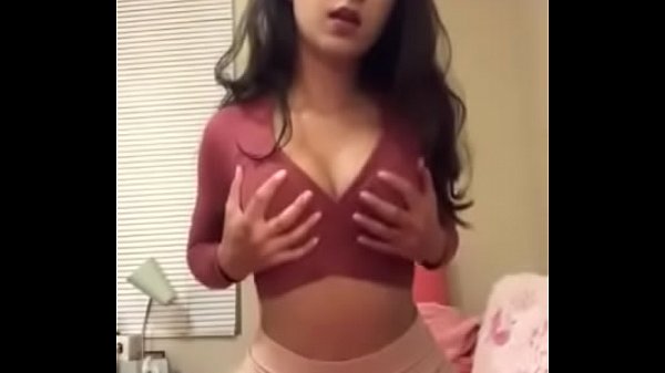 Indian girl fingering in red dress