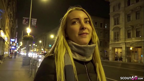 GERMAN SCOUT - BLONDE AMARIS OHNE KONDOM GEFICKT BEI STRASSEN FAKE MODEL JOB 