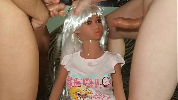 Stepdaddy and his friend facefuck a stupid petite (dollsex)