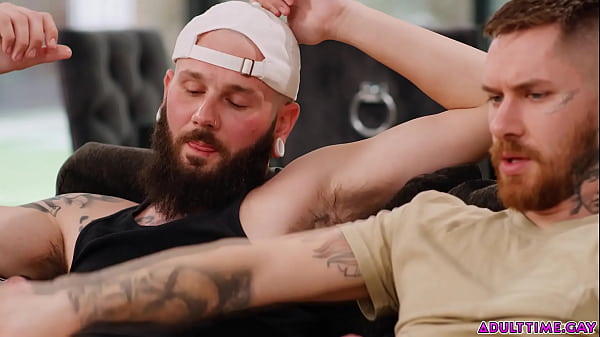 Oh Lord, this is awkward! Two straight buddies Johnny Hill and Zak Bishop put on some porn and start to jerk themselves off together!  