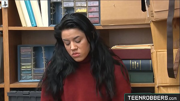 Monica Sage Misbehaves with Perv Mall Police in a Secret Office  - Teenrobbers.com