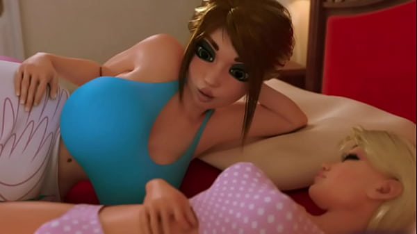 Huge dick step mom blows daughter petite daughter | 3D Futanari Cartoon [ENG Voices]