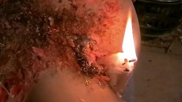 Kinky Crystels hot wax punishment and self t. bdsm of english fetish mode