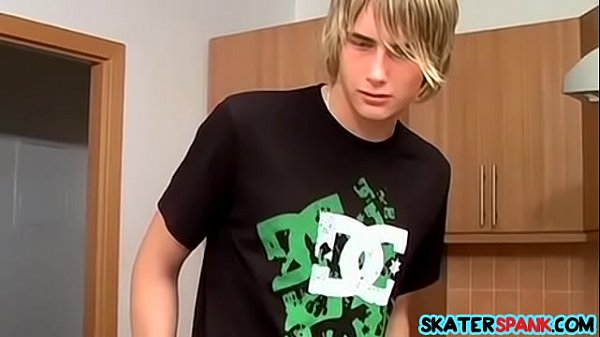 Twink spanked for smoking by his friend  