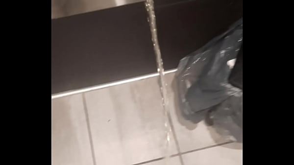 Pee all over public restroom