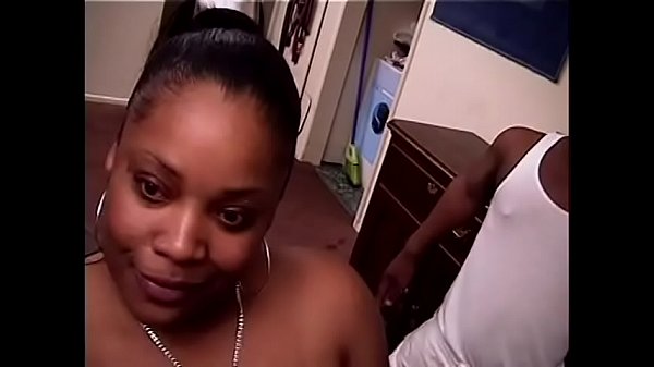 Black babe sucks white cock while black dick fucks her