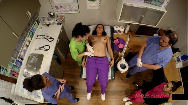 CNA Interna Reina, Lenna Lux, Angelica Cruz Preform First Experience Medically Checking Patients While Instructor Nurse Lilith Rose and Doctor Tampa Look On To Assess What The New Nurses Have Learned During Their Classes #SocialAwarenessPorn