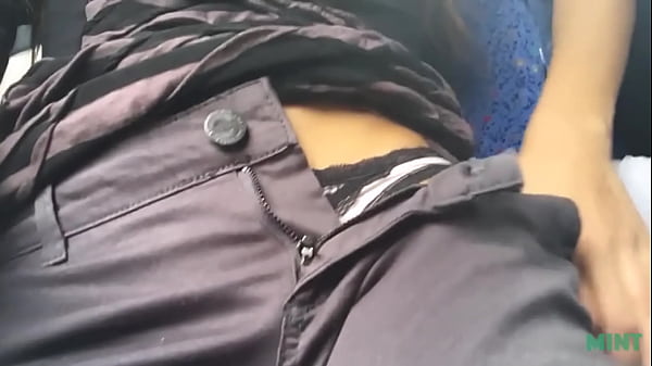 Outdoor hottie gets naughty in public Bus