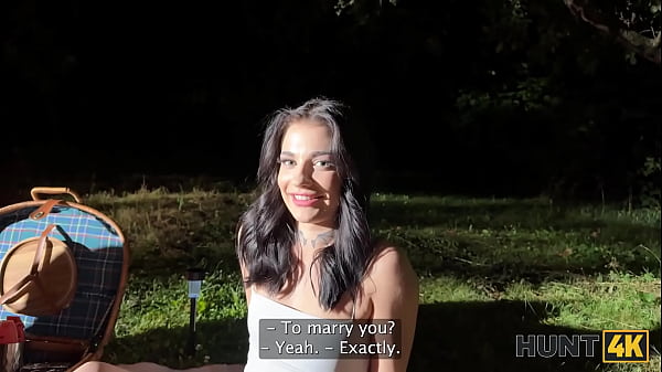 HUNT4K. Hot Czech teen Chloe Heart jumped on a big hunter&rsquo;s dick