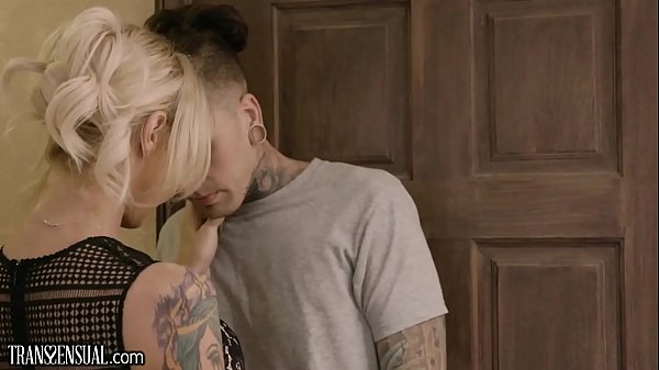 Hot Trans Babe Cheating on Hubby with Young Tattooed Stud