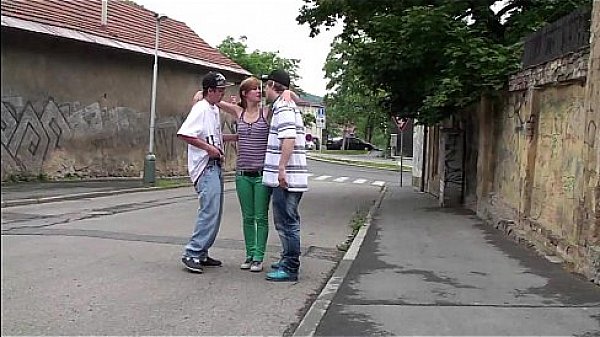 y. girl Alexis Crystal PUBLIC street gangbang threesome fucking  