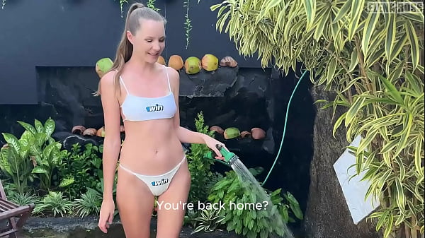 Skinny young friend fucked hard and creampied - Elena Ross