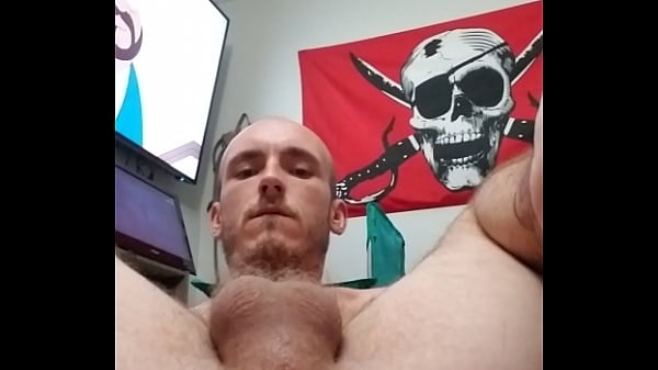 Hot guy squeezes cum out of his ass  