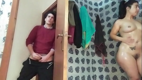 Stepsis nude in bathroom and fuck her big ass and suck my dick