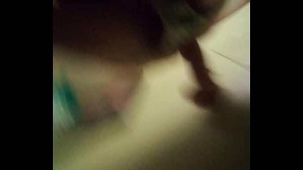 White boy takes big  dildo from the back