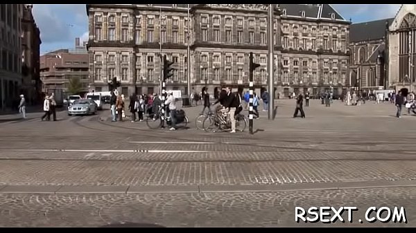 Sexy slut sucks hard rod wild 