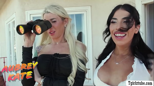 Horny Tbabes Aubrey Kate and Avery Lust invite dude Austin Rex into their place and they suck his big dick