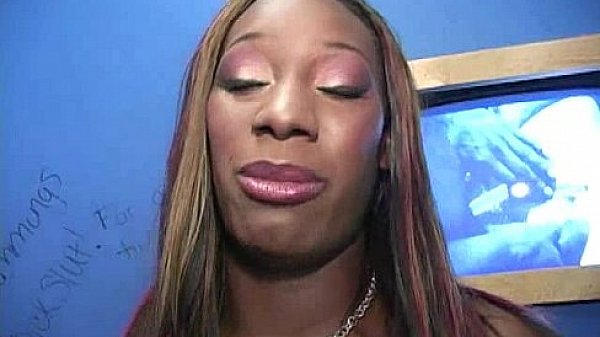 Black babe suck in a gloryhole 16