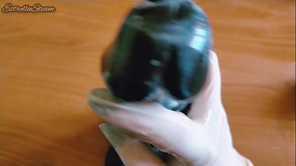 EstrellaSteam jerks off a BBC dildo