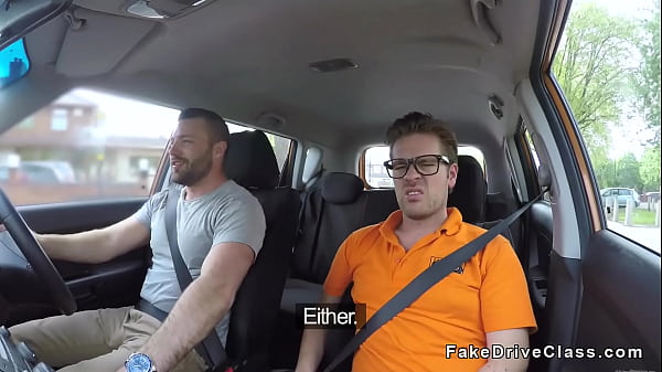 Fake driving instructors friend bangs blonde 