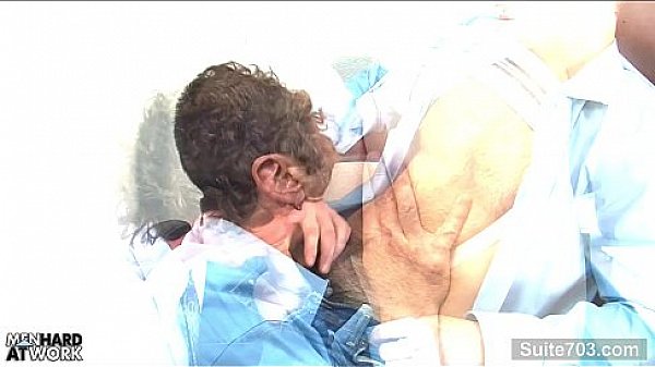 Sexy gay workers fucking in the office  