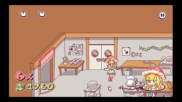 Futanari Di Funghi [ FUTA Hentai Game ] Ep.4 kinky waitress is putting cum over the pizza !