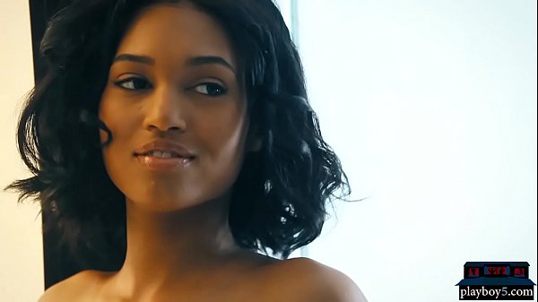 Amazing ebony teen Noel Monique reveals her petite body  