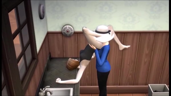 Busty brunette struggles to make money at her job!  