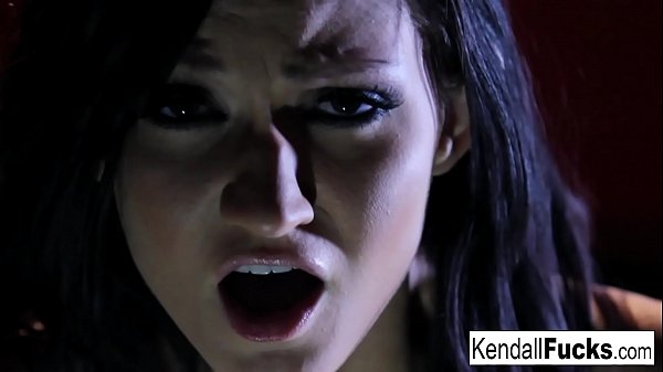 Brunette babe gets nude