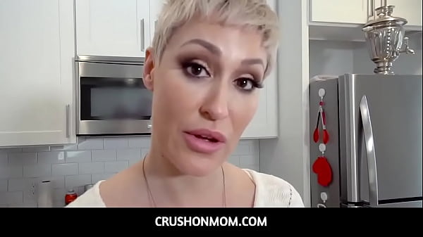 Stepson fucks her Stepmom Ryan Keely from behind on the kitchen counter and makes a hot porn video 