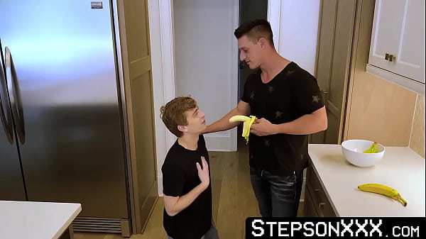 Educating my golden-haired naughty stepson Jesse Bolton on the art of deepthroating using my gigantic penis. 
