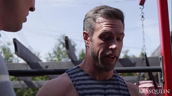 Alex Mecum Catch Pierce Paris looking at him and punish him with his Huge Cock  