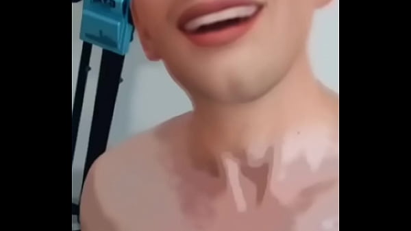 Animated guy is wanking and playing with himself 