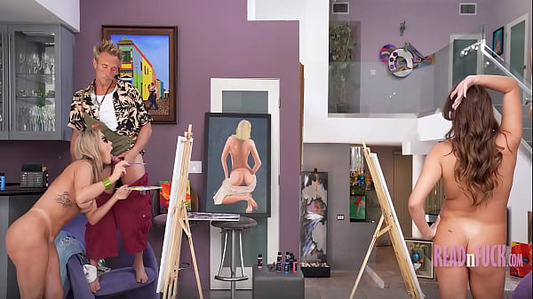 Stepsisters Attend A Class, Only To Learn That They Are The Nude Model Who Will Paint Eachother.. While Getting FUCKED 