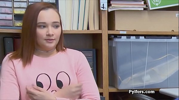 Sexy redhead fucked after being caught for stealing  