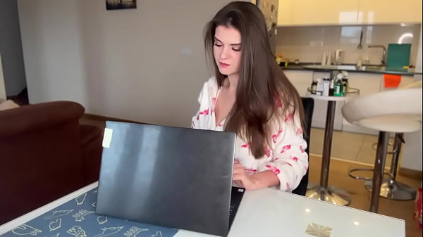 Stepmother's boner was caught by her horny stepson and she cum in his mouth